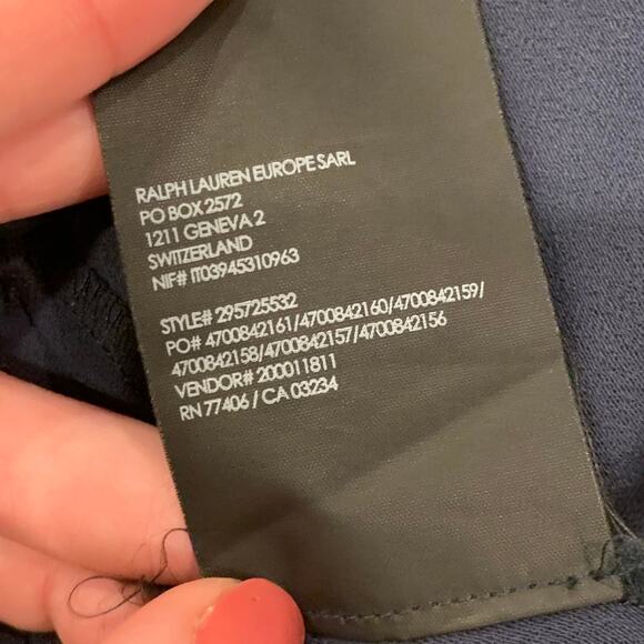 Club Monaco Catalenah Ruffle Tie Waist Jumpsuit Flutter Sleeve Navy Blue - Picture 13 of 13